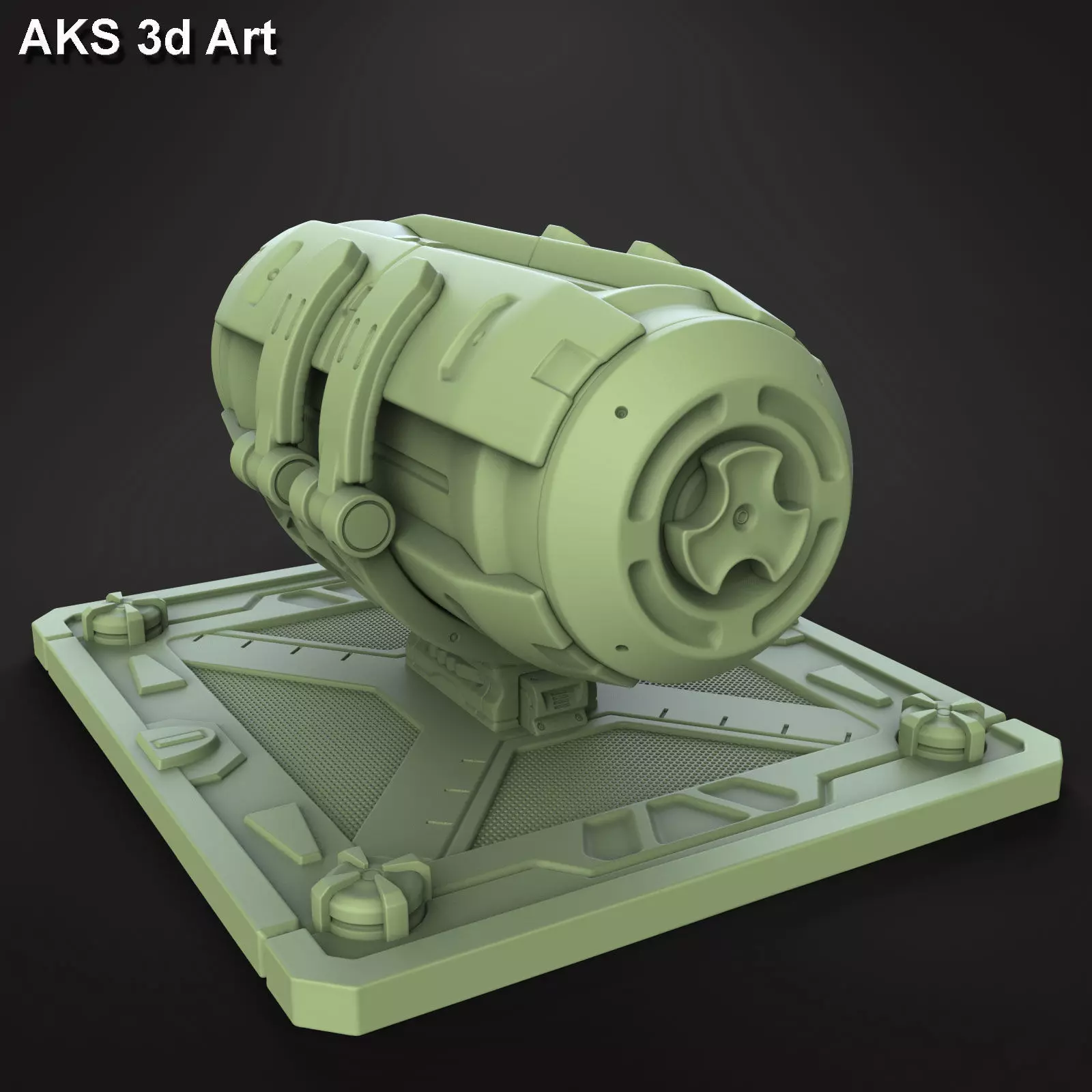 sci fi container v1 highpoly zbrush model 3D model