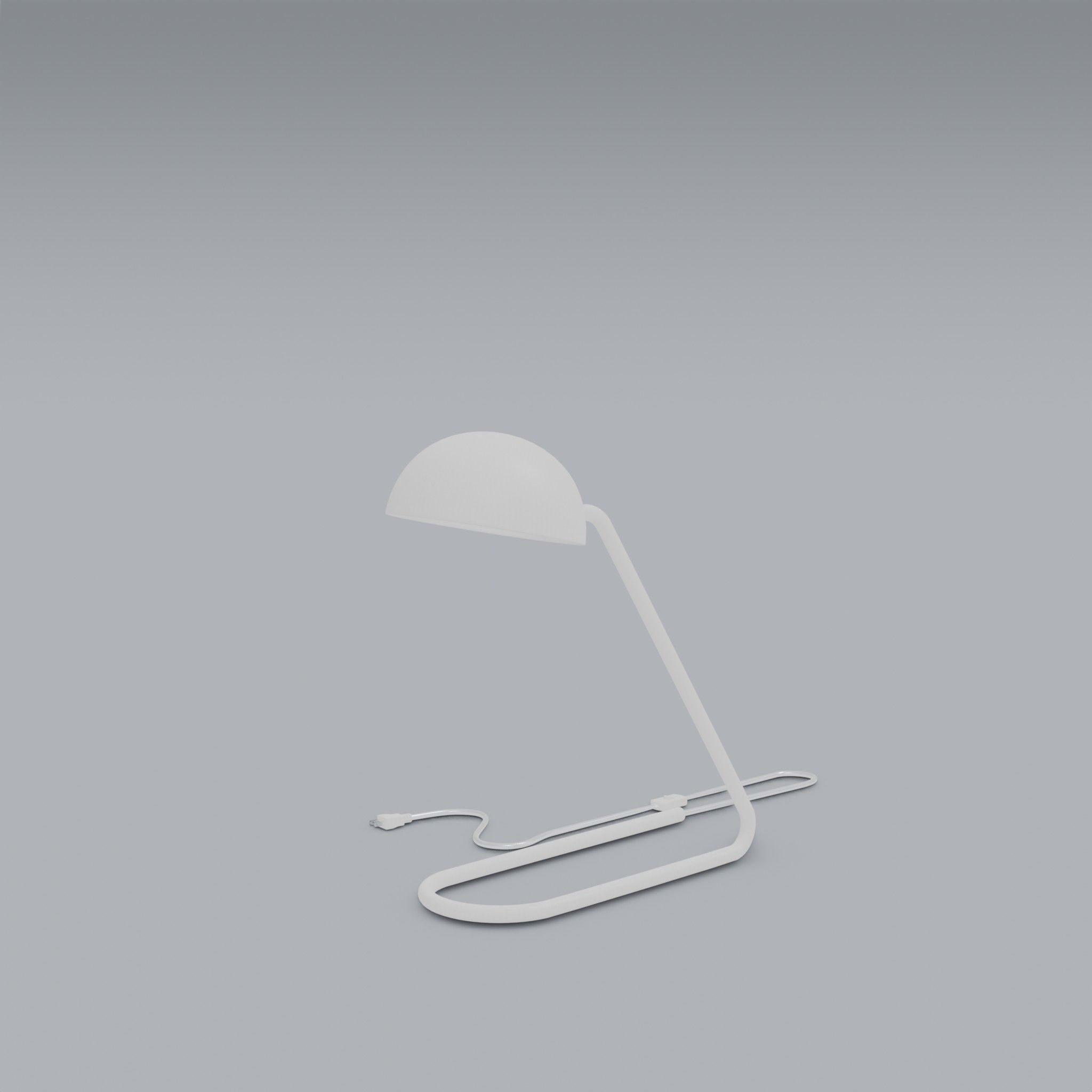 3D Model of Metal Table Lamp White Low-poly 3D model_3