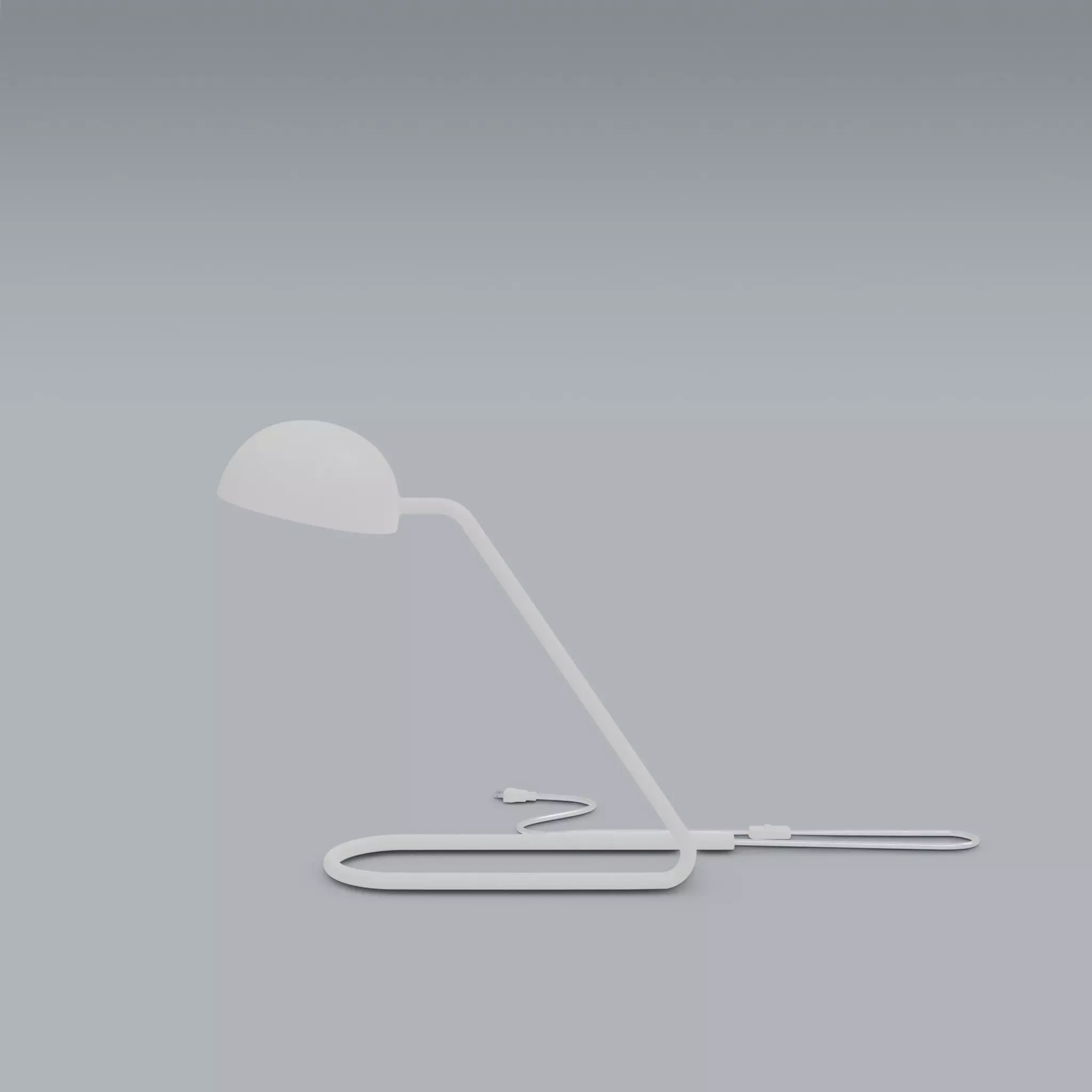 3D Model of Metal Table Lamp White Low-poly 3D model_0