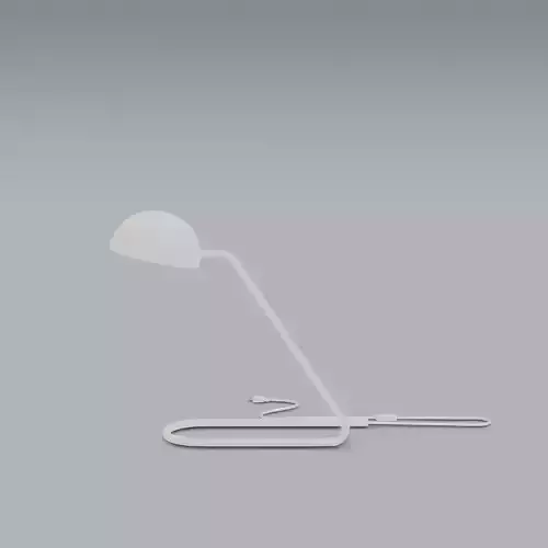 3D Model of Metal Table Lamp White