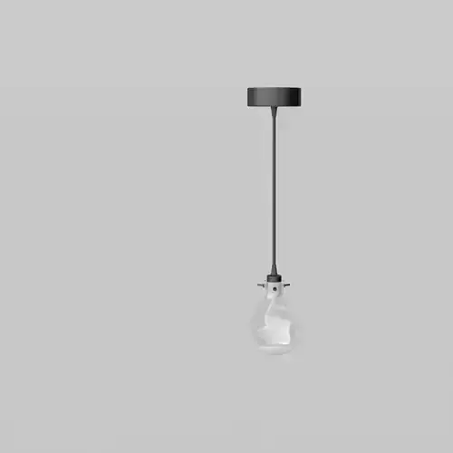 Glass Pendant Light Black Transparent