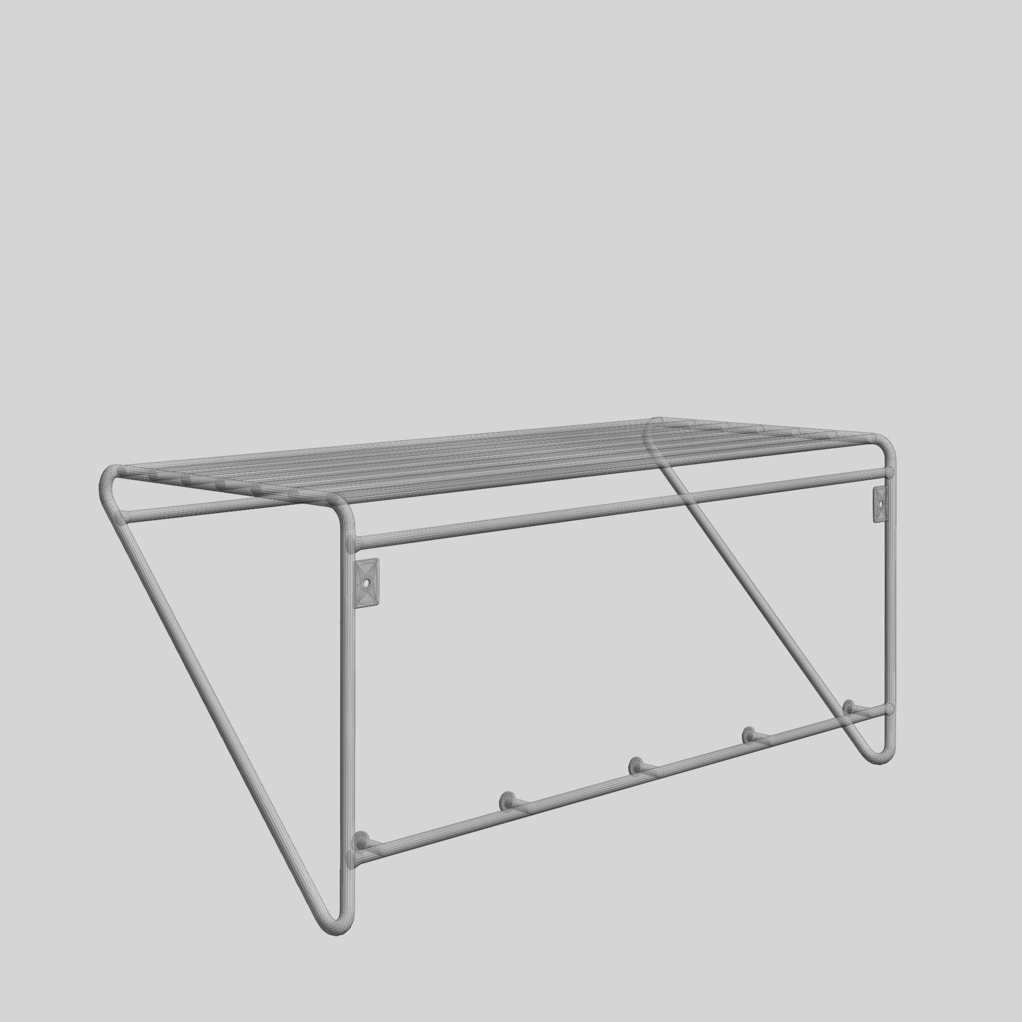 Metal Hat Rack Dxf 3D model Metal Hat Rack Black VR / AR / low-poly | CGTrader