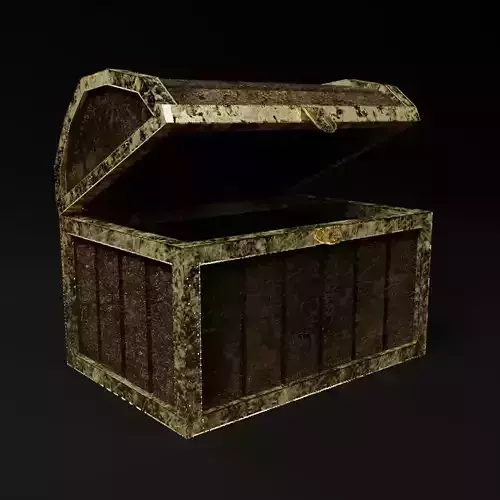 Low-poly Empty Treasure Chest