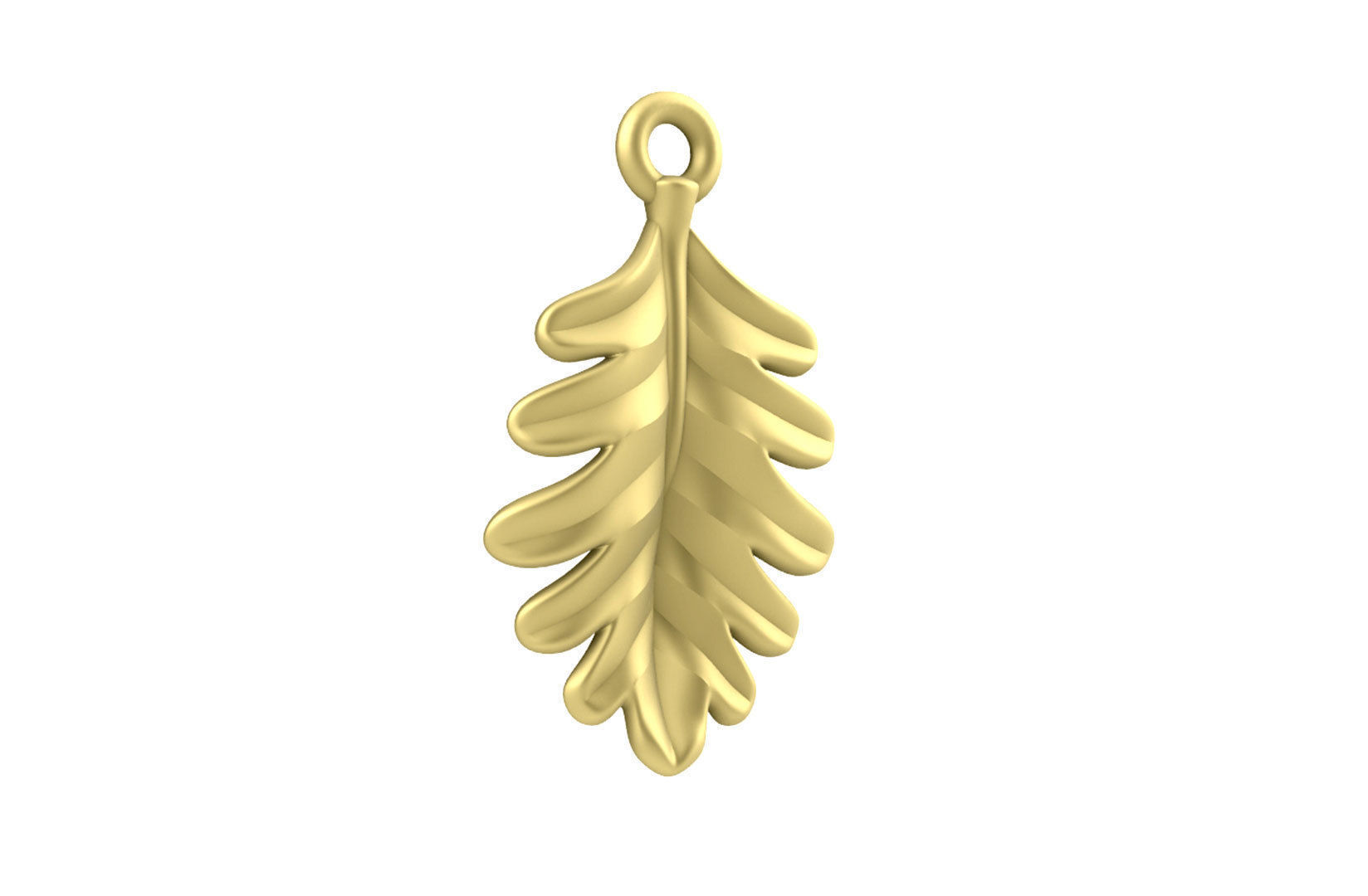 Leaf Charm Set - Oak Leaf Charm for Bail Ring Earrings Bracelet 3D print model_3