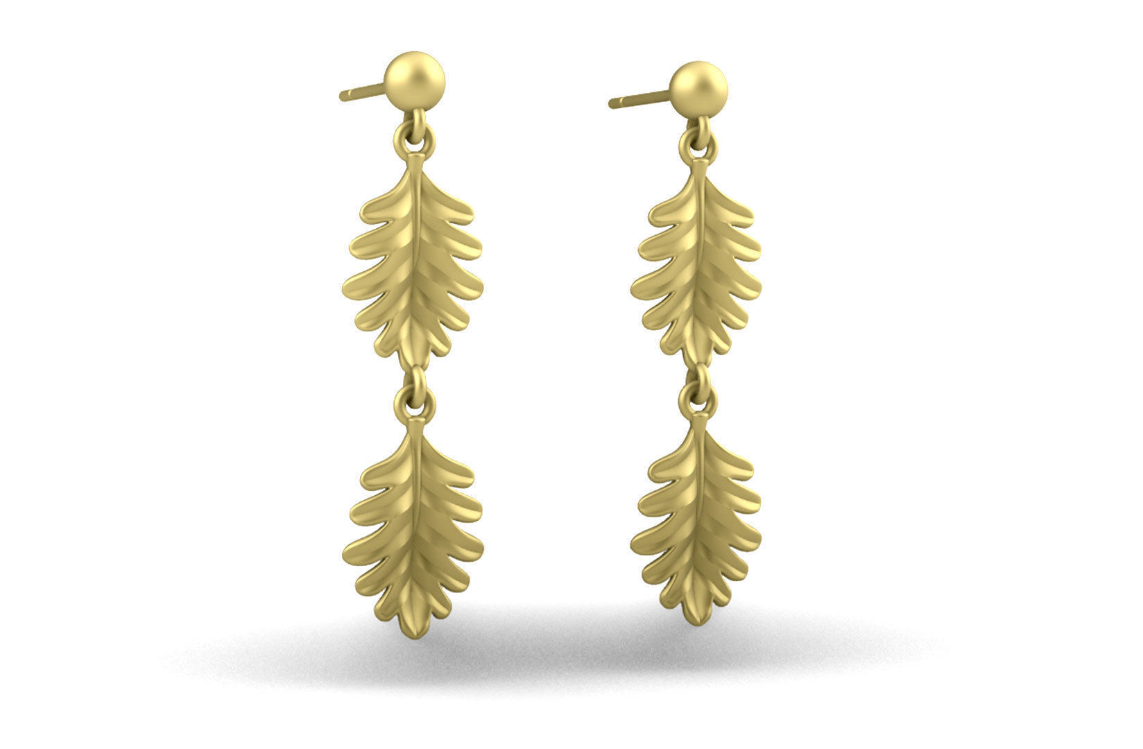 Leaf Charm Set - Oak Leaf Charm for Bail Ring Earrings Bracelet 3D print model_13