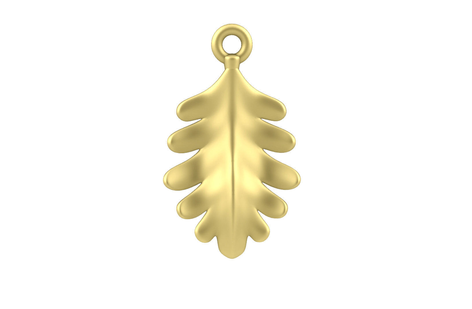 Leaf Charm Set - Oak Leaf Charm for Bail Ring Earrings Bracelet 3D print model_6