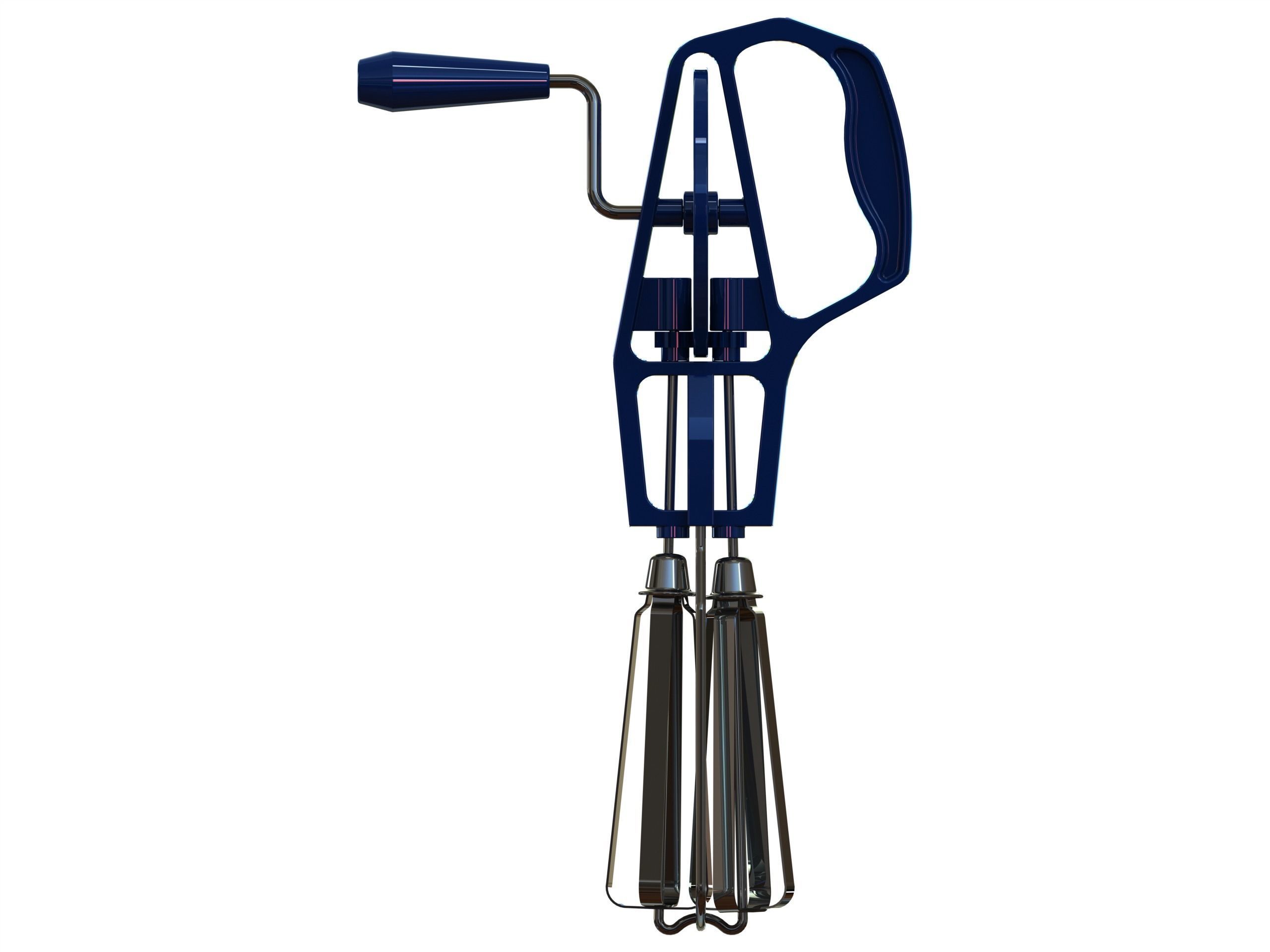 Hand Whisk Egg Beater Mixer 3D model_1