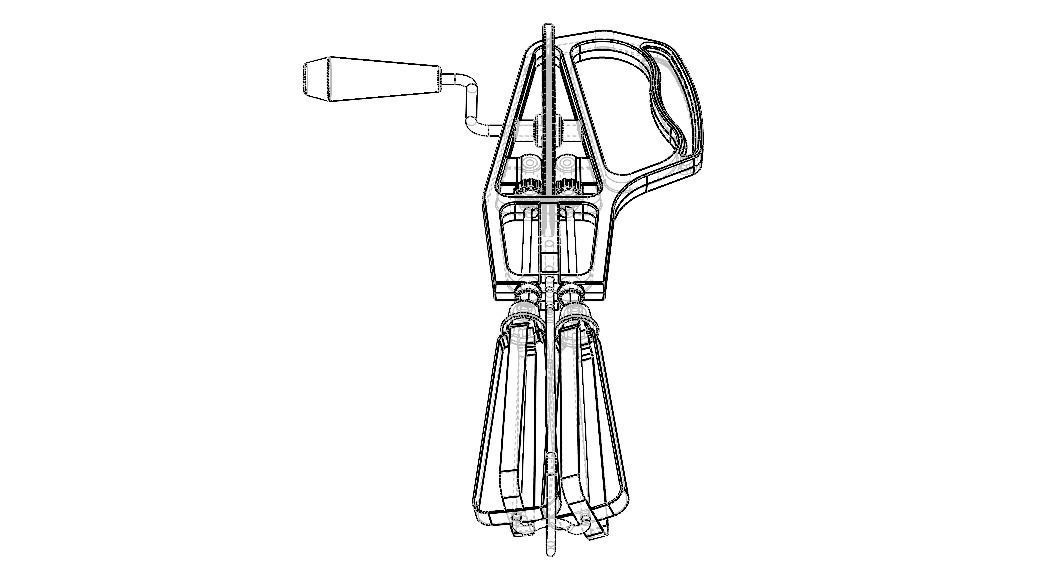 Hand Whisk Egg Beater Mixer 3D model_12