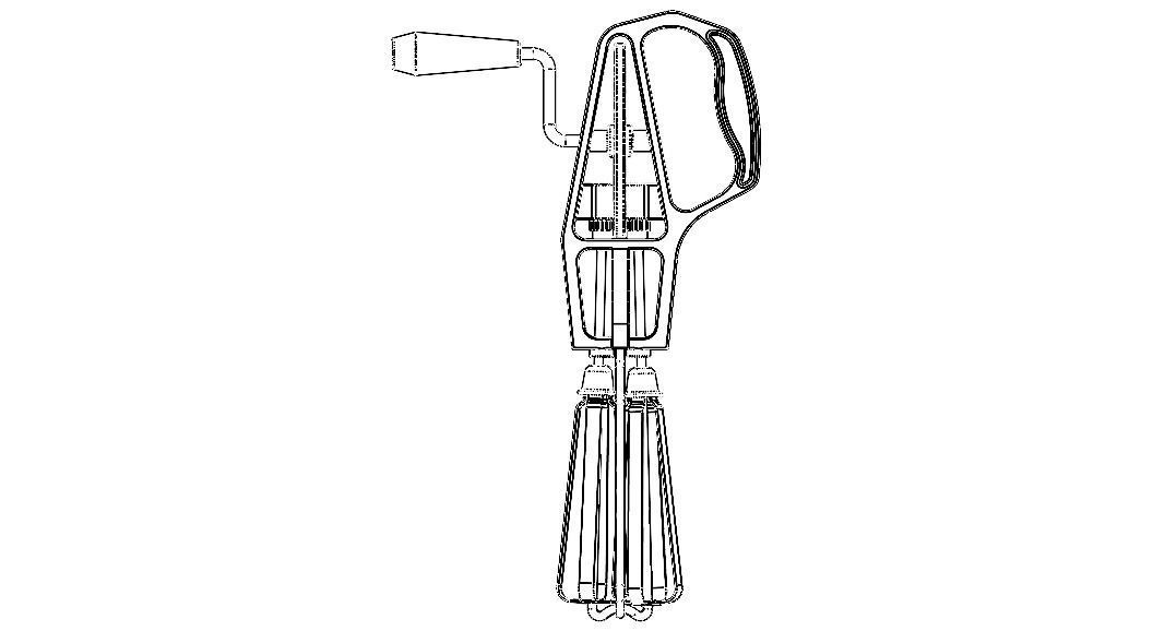 Hand Whisk Egg Beater Mixer 3D model_8
