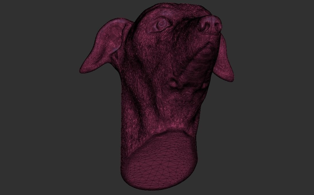 Greyhound dog head for 3D printing 3D print model_25