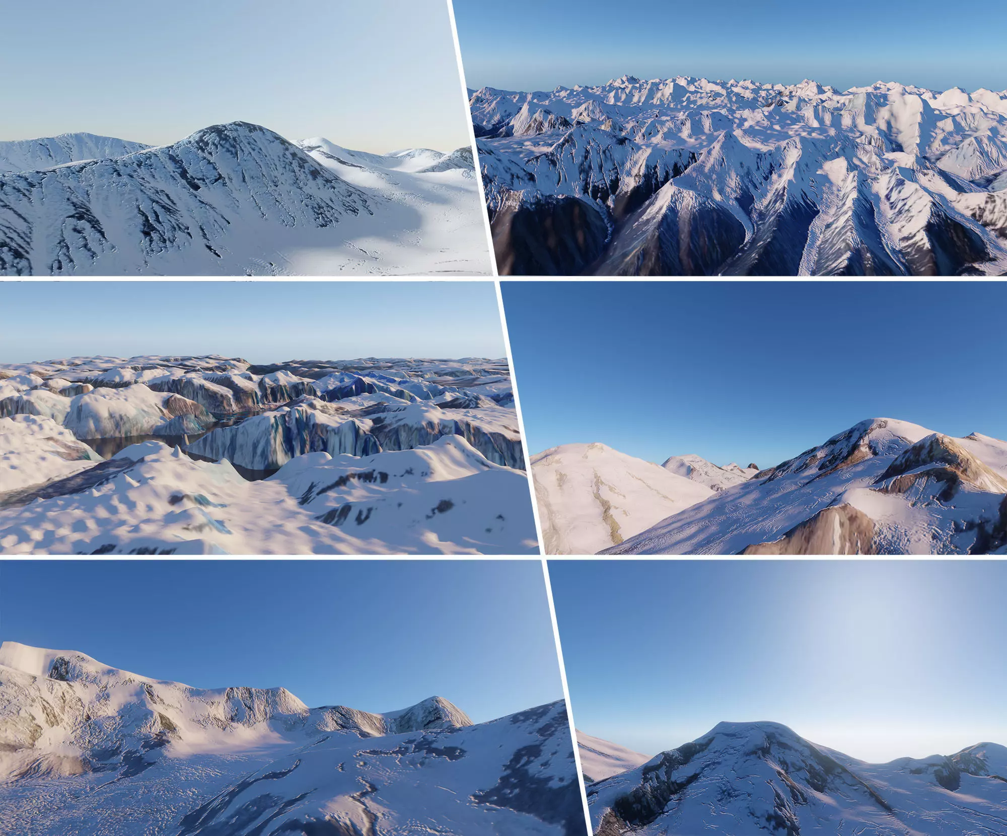 Snow Mountain low poly Environment Pack 3D model