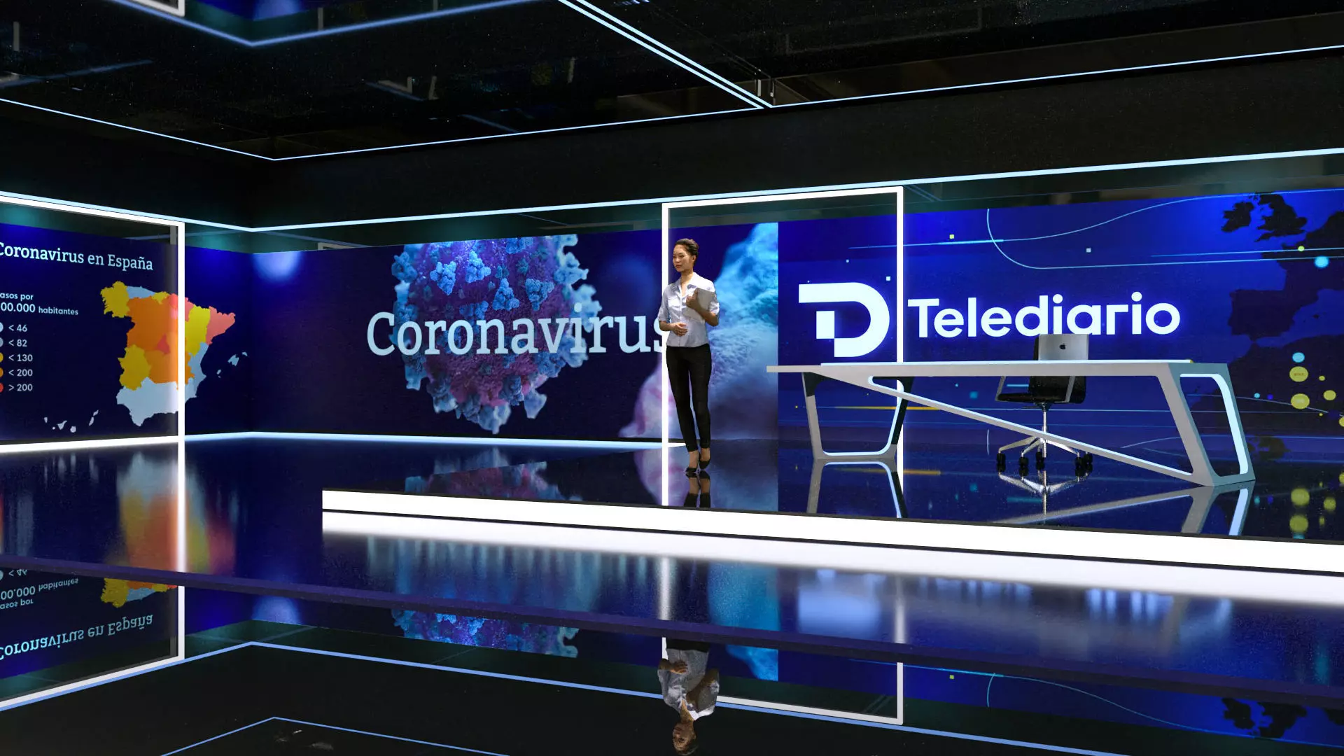 News Studio 3D model