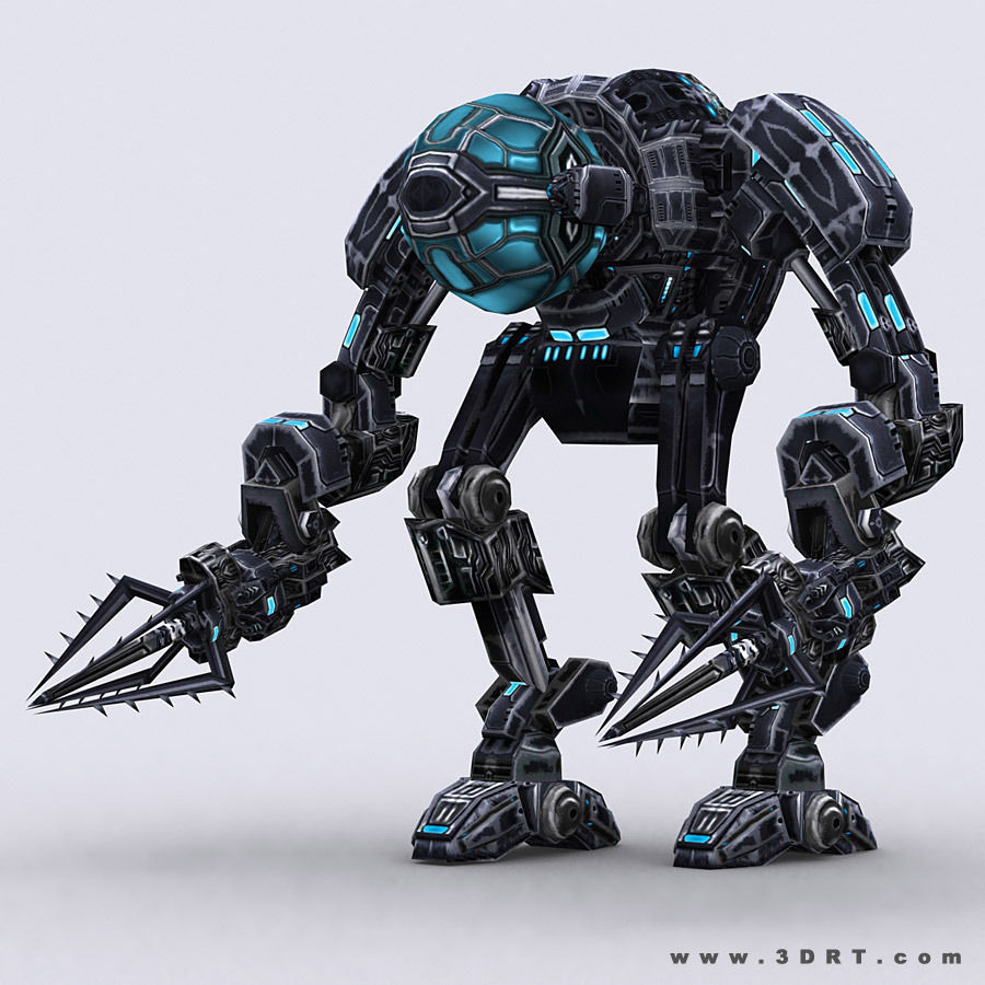 3DRT - Mech robot engineer - 02 Low-poly 3D model_5