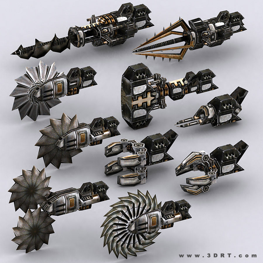 3DRT - Mech robot engineer - 02 Low-poly 3D model_7