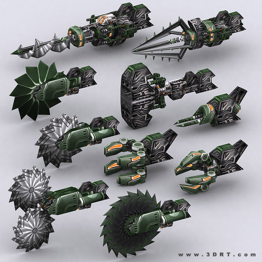 3DRT - Mech robot engineer - 02 Low-poly 3D model_9