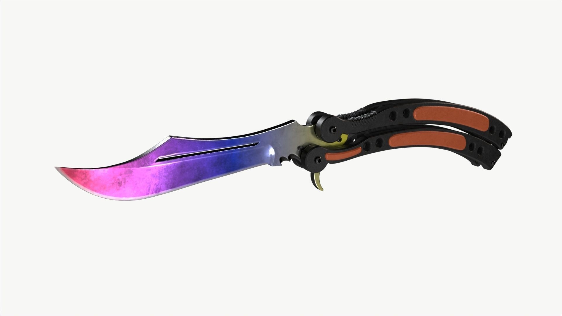 Butterfly Knifes Set 3D model_7