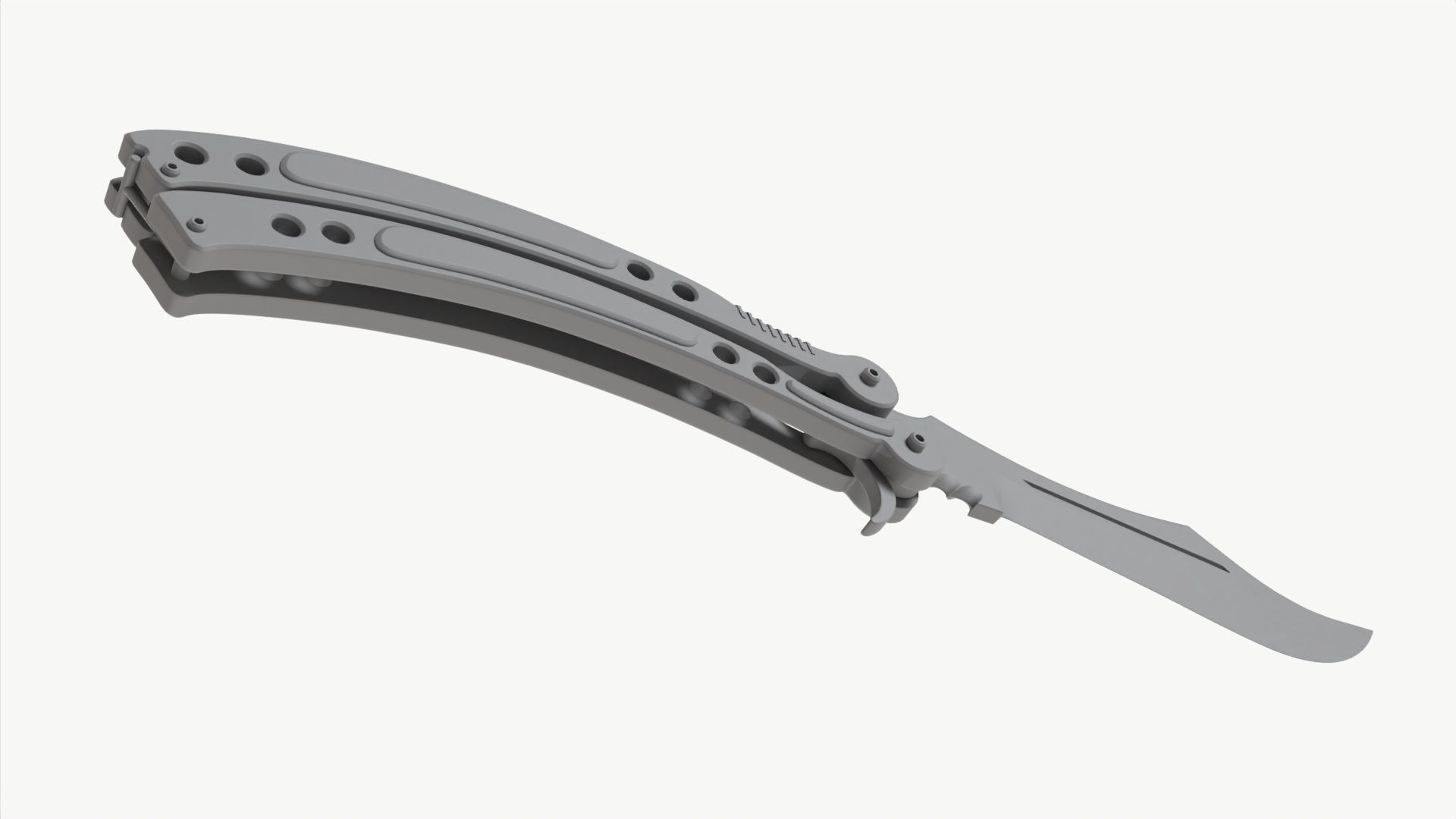 Butterfly Knifes Set 3D model_14