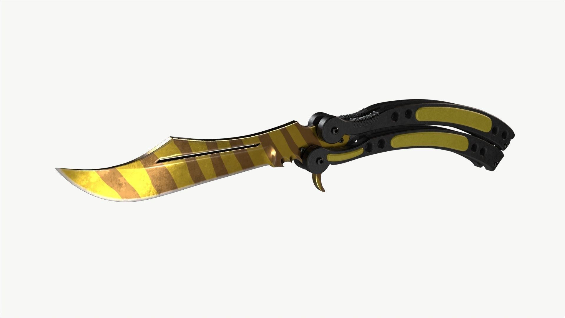 Butterfly Knifes Set 3D model_9