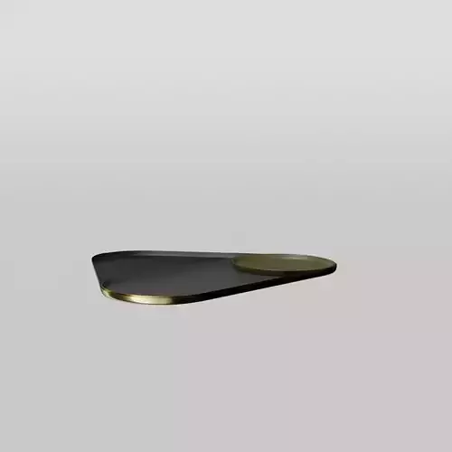 Trio Candle Holder Graphite Low-poly 3D model