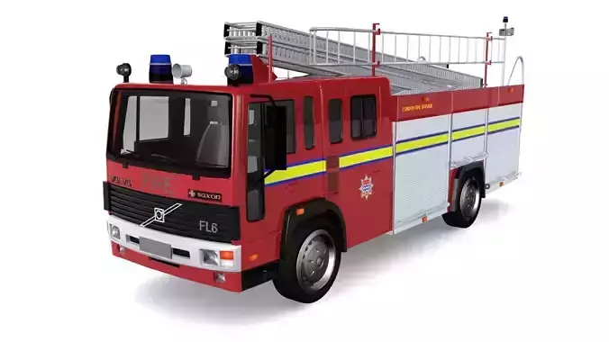 VOLVO FL6 FIRE TRUCK 3D model