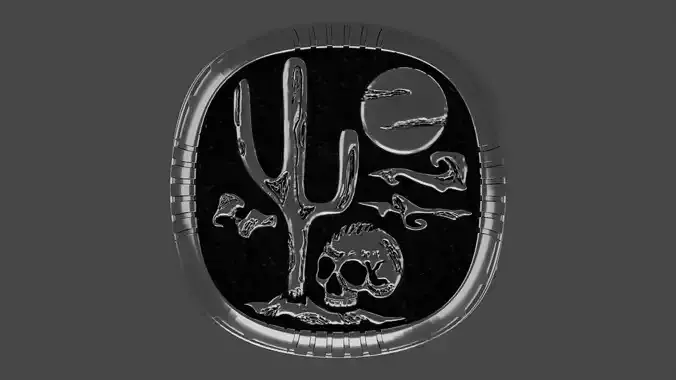 Desert Themed Signet Ring