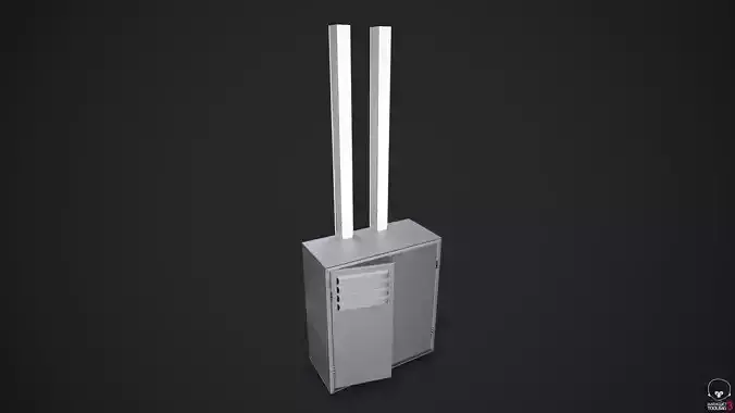 Industrial Fuse Box Low-poly 3D model