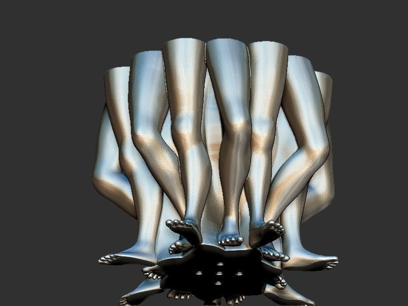 Legs Pot design 3D print model_1