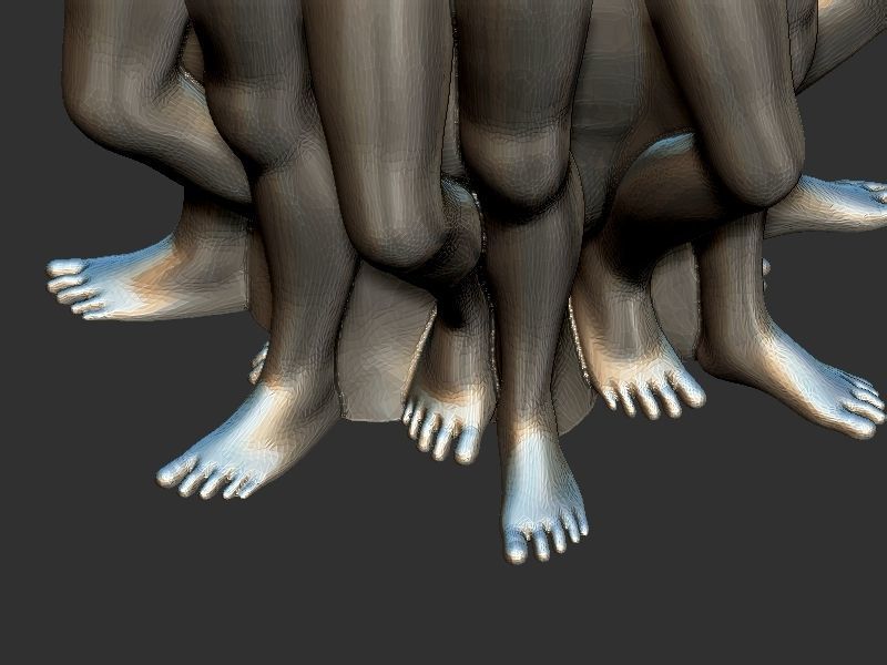 Legs Pot design 3D print model_5