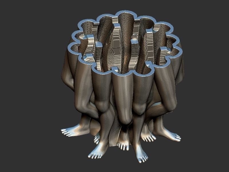 Legs Pot design 3D print model_3