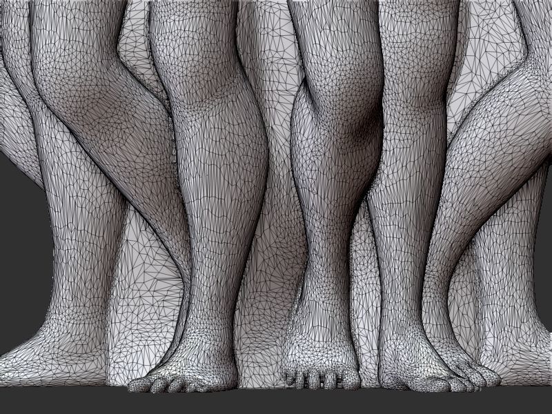 Legs Pot design 3D print model_19