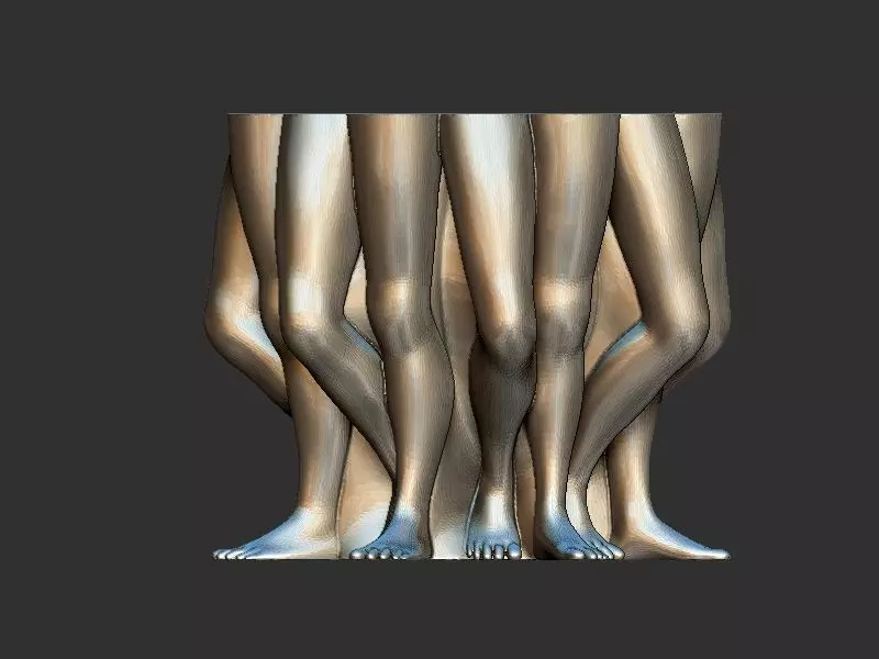 Legs Pot design 3D print model_0