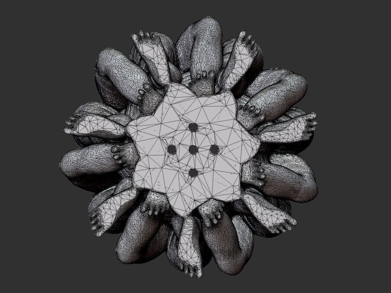 Legs Pot design 3D print model_21