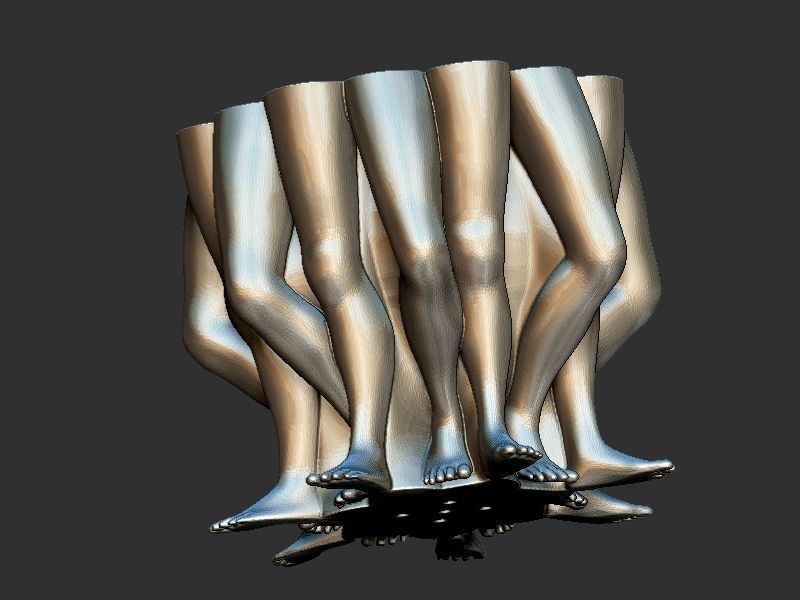 Legs Pot design 3D print model_2