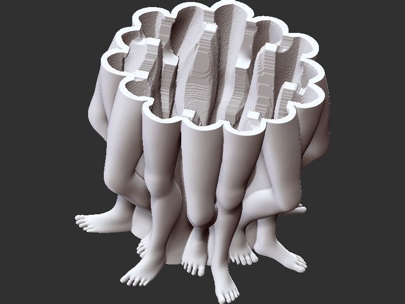 Legs Pot design 3D print model_11