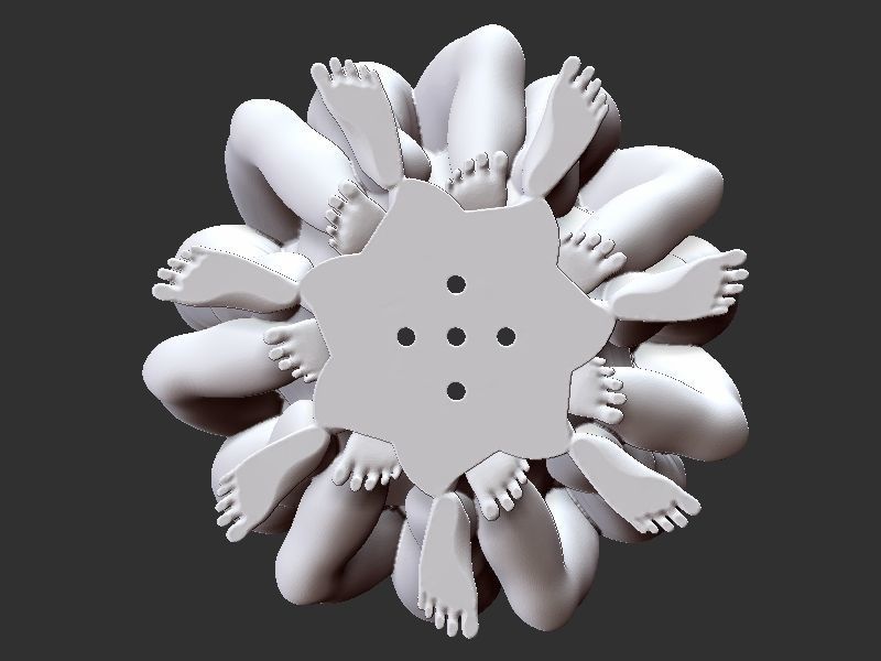 Legs Pot design 3D print model_10