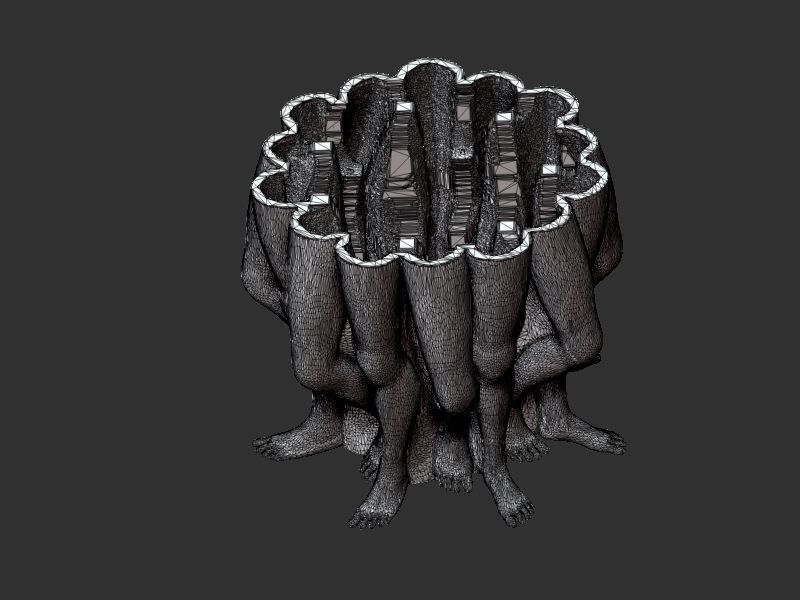 Legs Pot design 3D print model_20