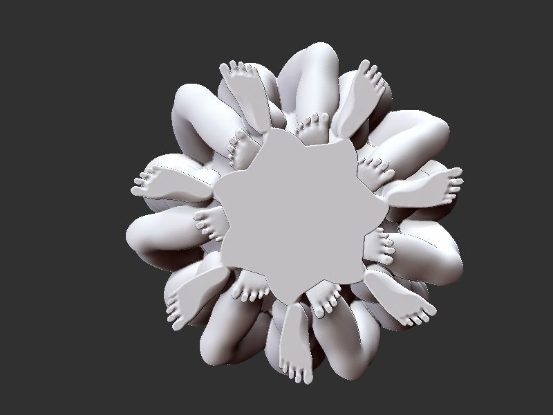 Legs Pot design 3D print model_17