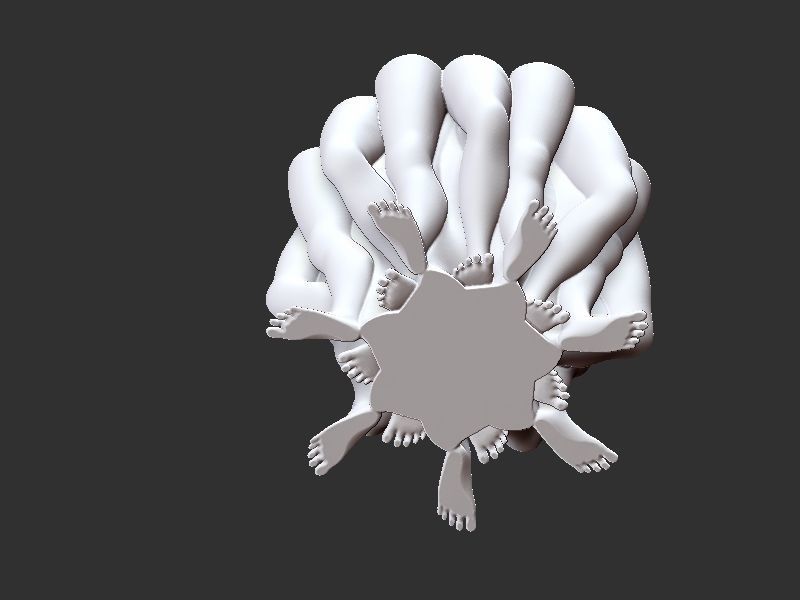 Legs Pot design 3D print model_16