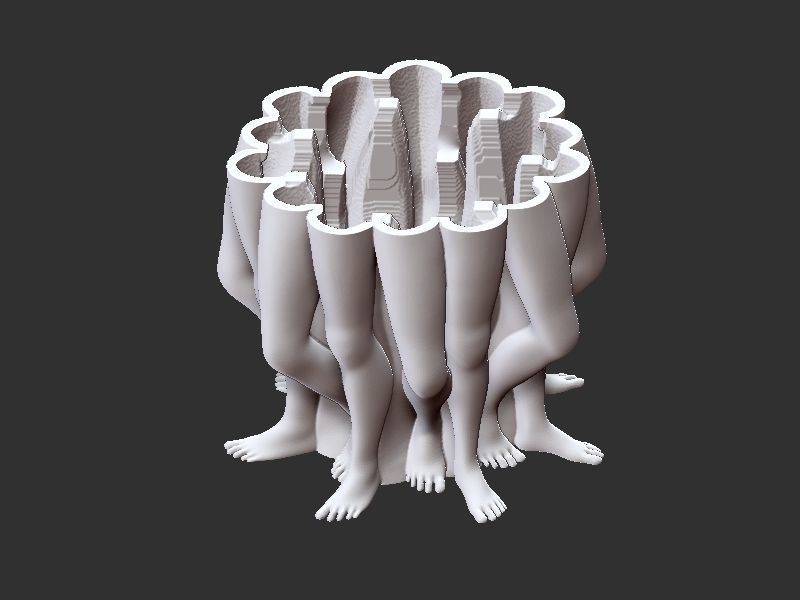 Legs Pot design 3D print model_15