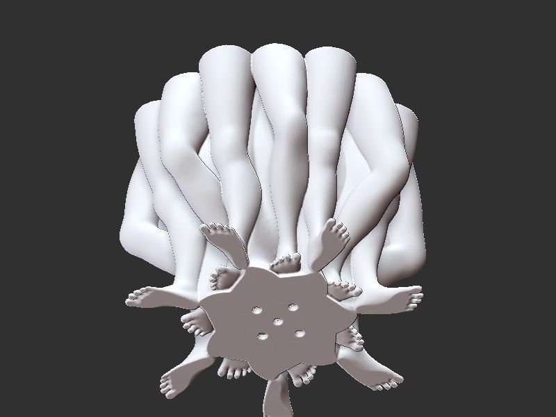 Legs Pot design 3D print model_9
