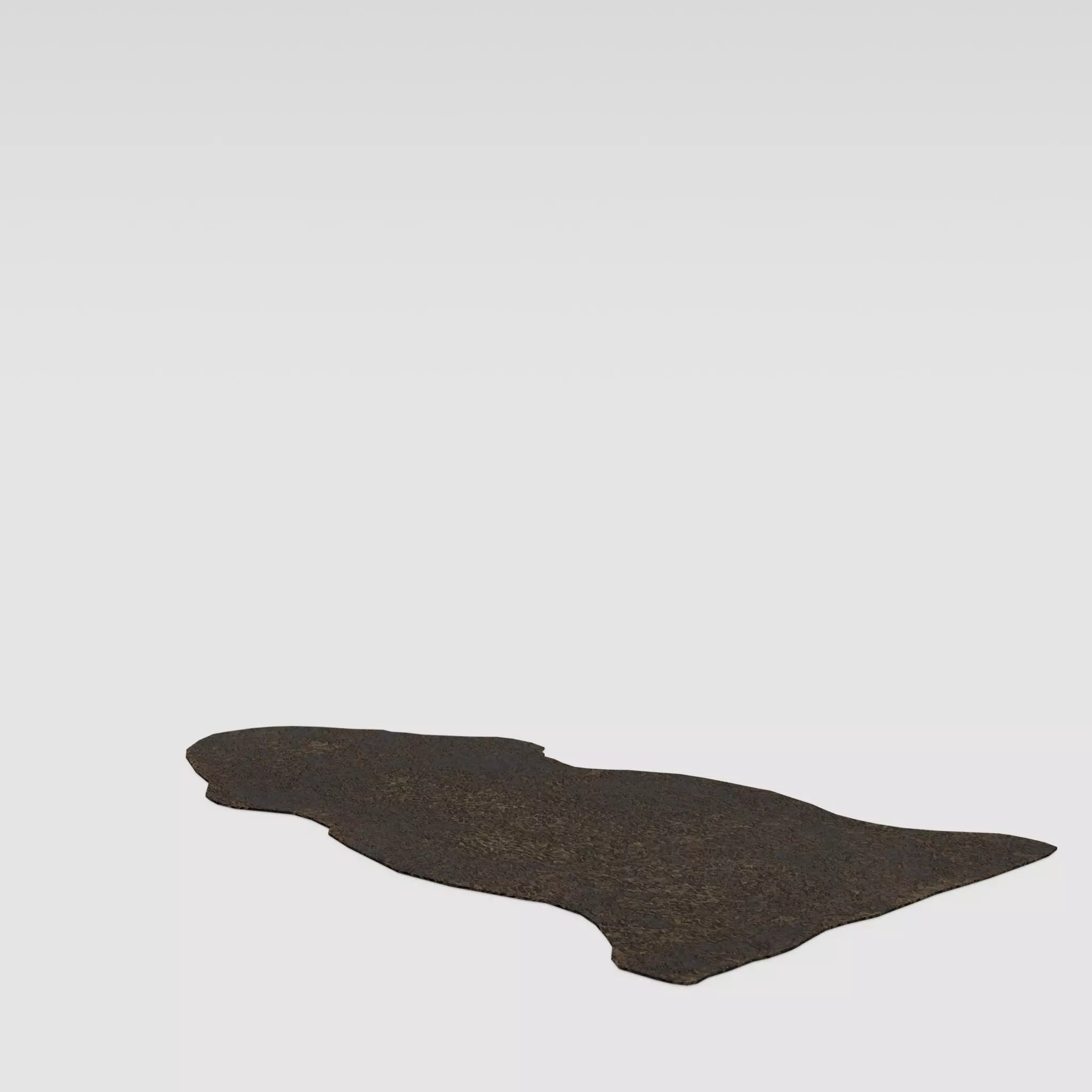 Genuine Sheepskin Carpet Low-poly 3D model_0