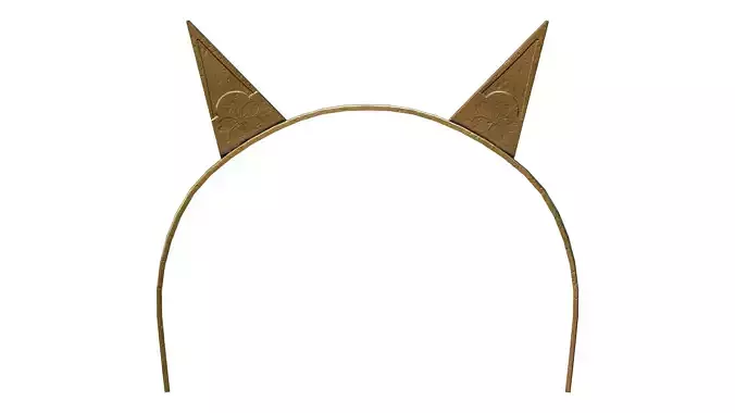 Fantasy Iron Cat Ears Headband Low-poly 3D model