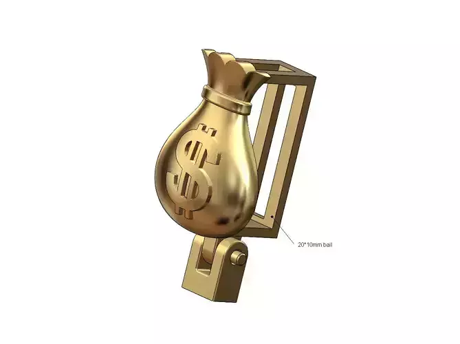 Money bag bail link 3D print model
