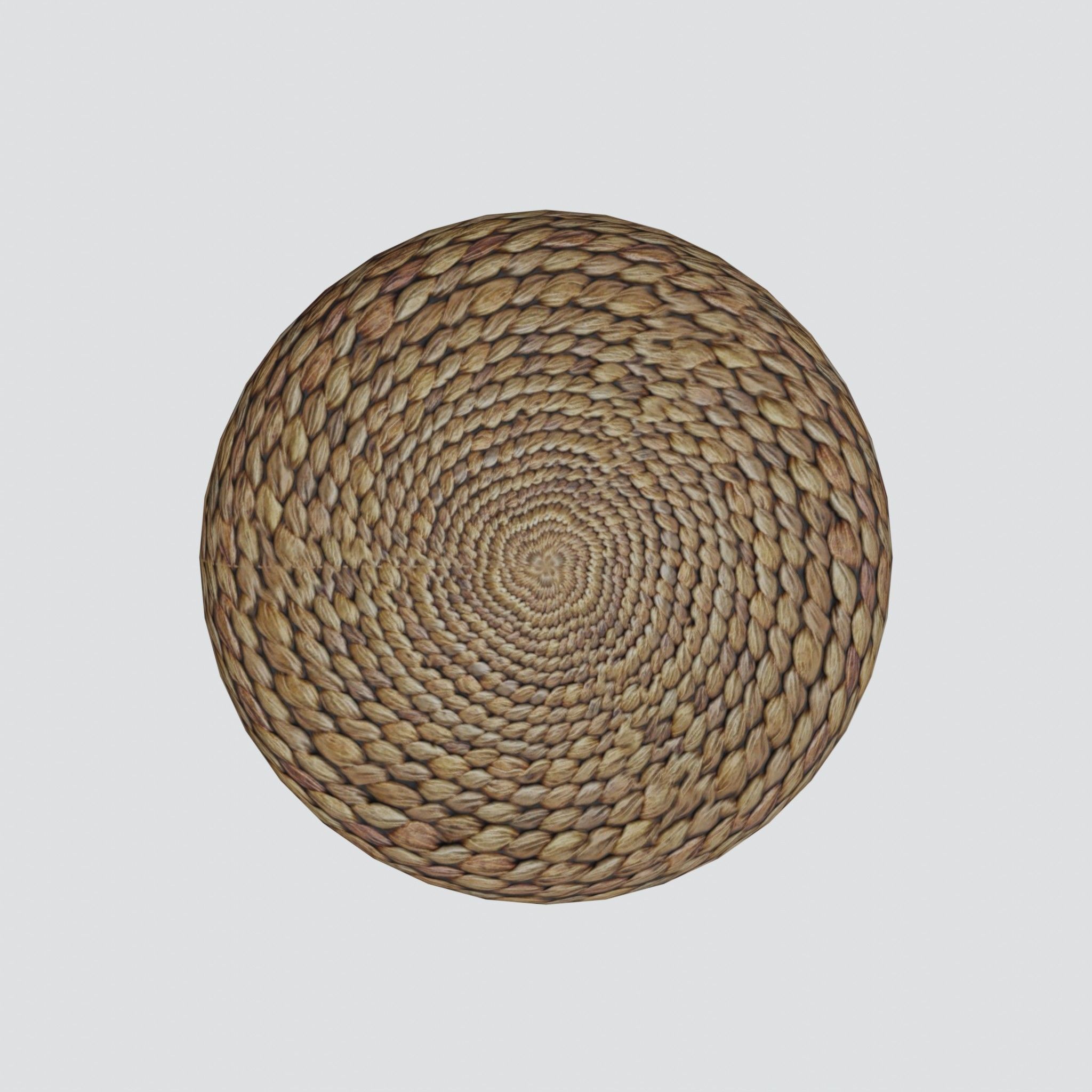 Round Stool Low-poly 3D model_4