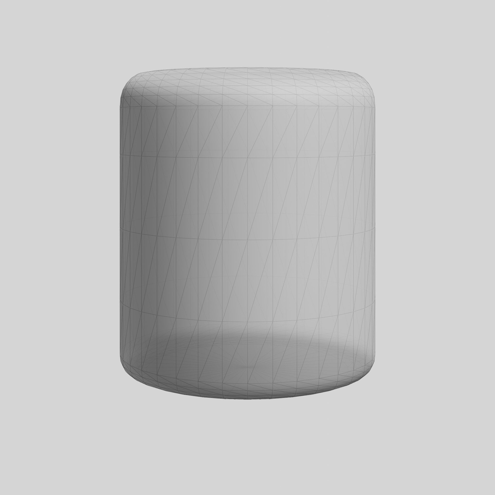 Round Stool Low-poly 3D model_8