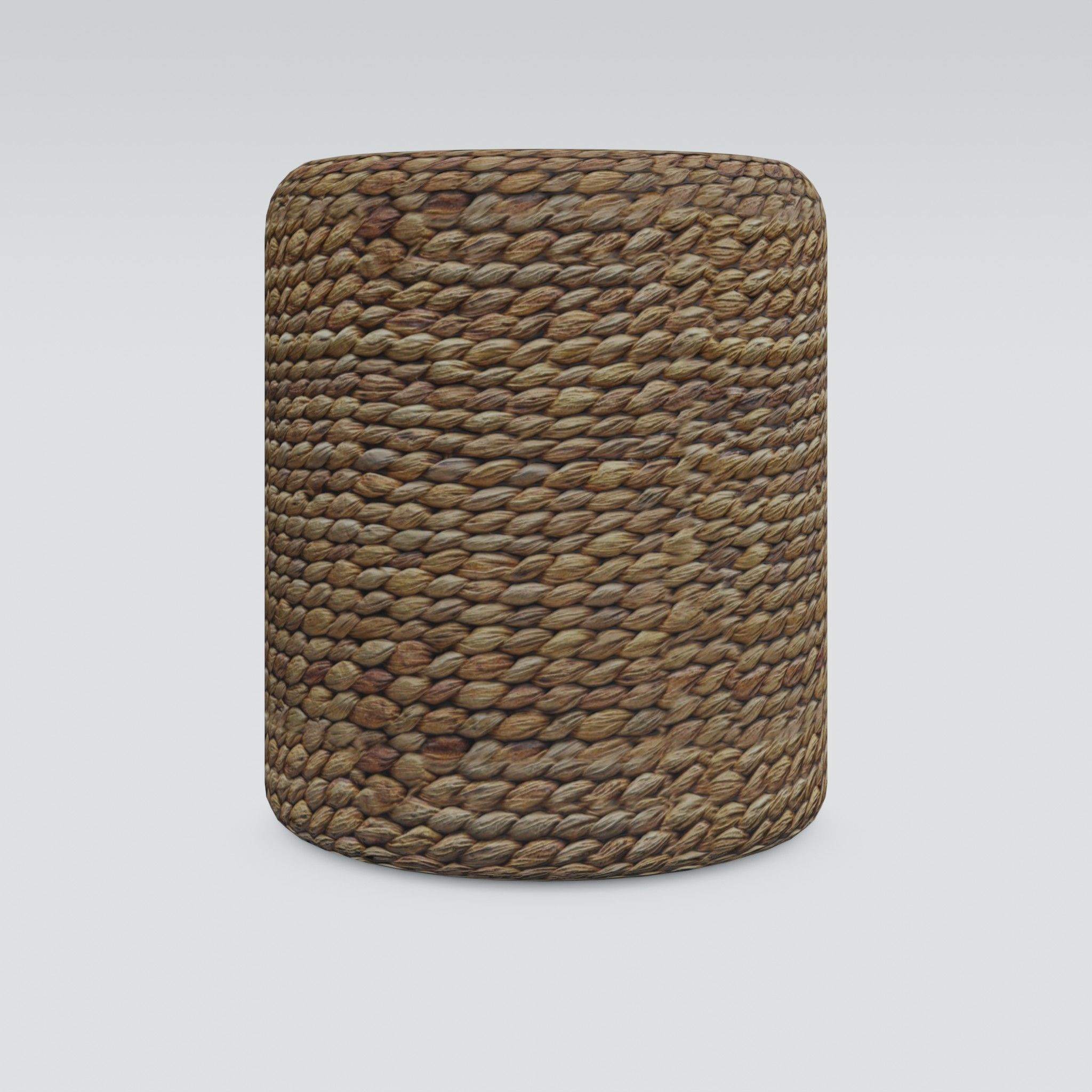 Round Stool Low-poly 3D model_3