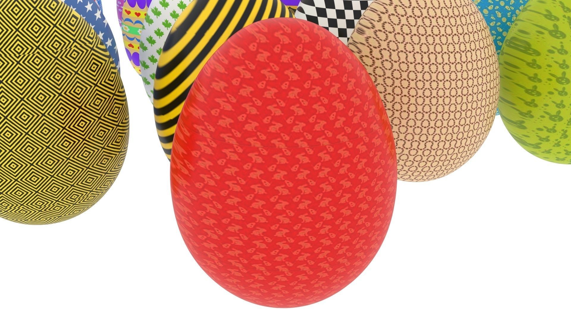 Easter Eggs Collection 3D model_12
