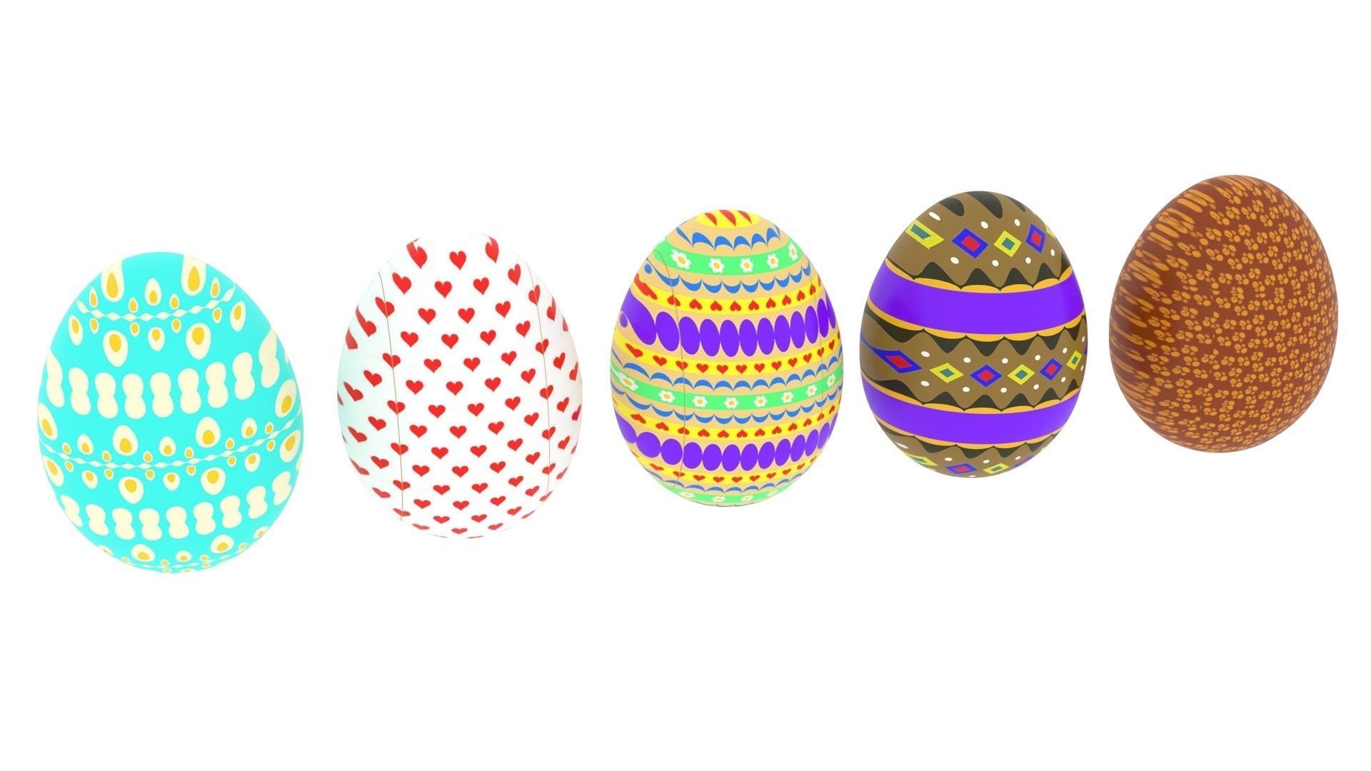 Easter Eggs Collection 3D model_7