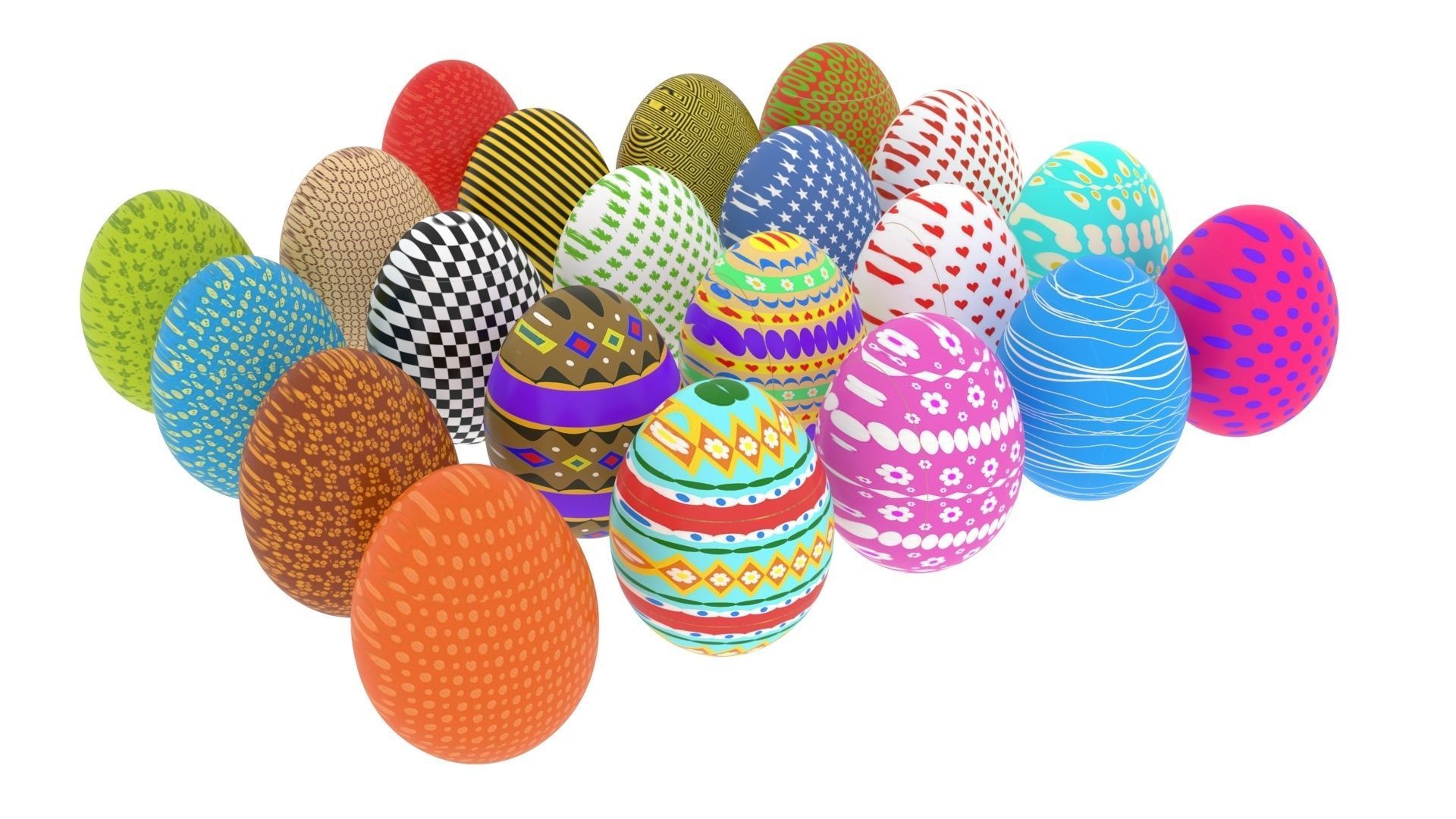 Easter Eggs Collection 3D model_2