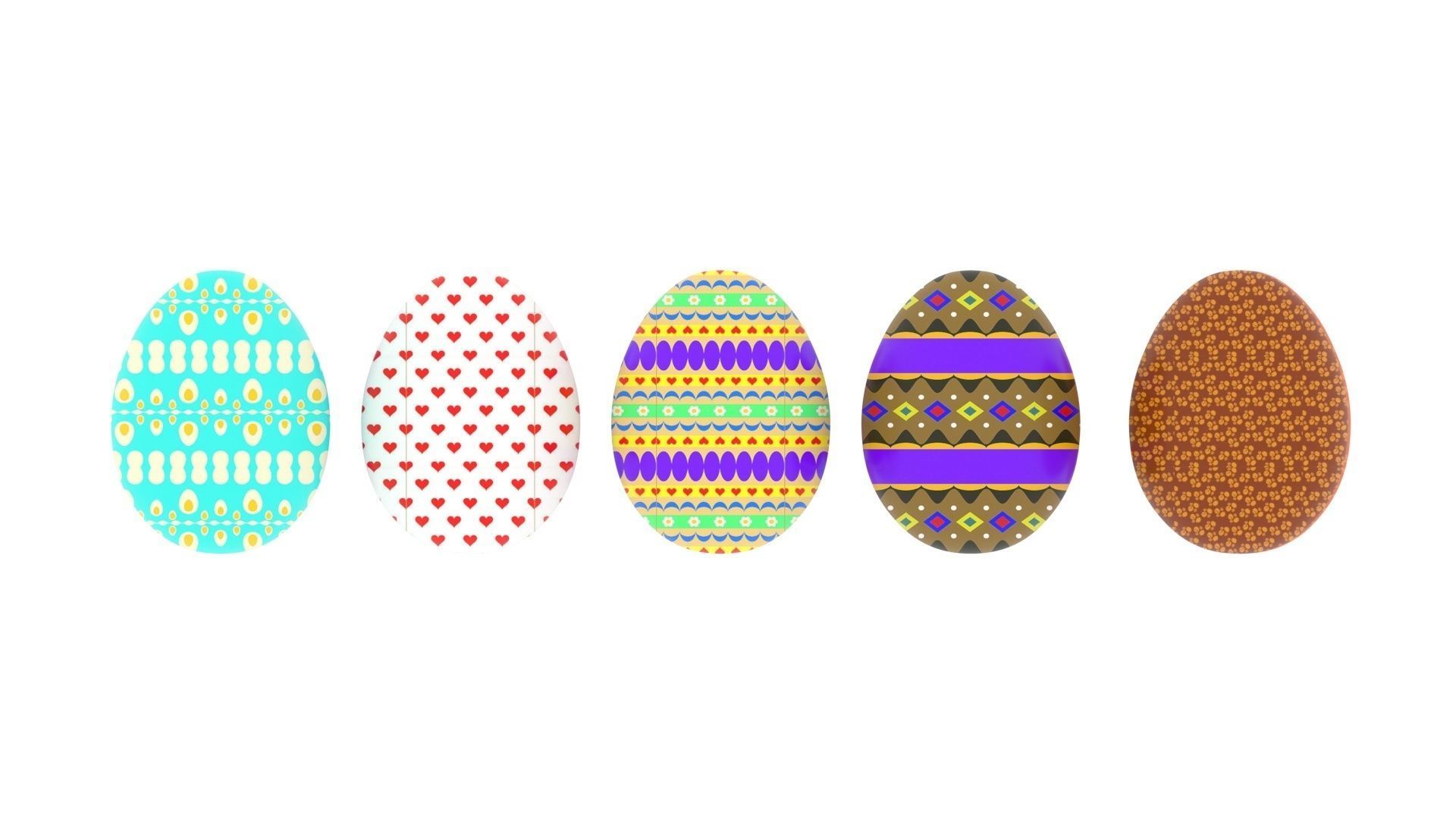 Easter Eggs Collection 3D model_17